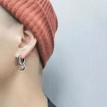 Простые и многоугольные серьги из стерлингового серебра S925 с геометрической пряжкой для ушей