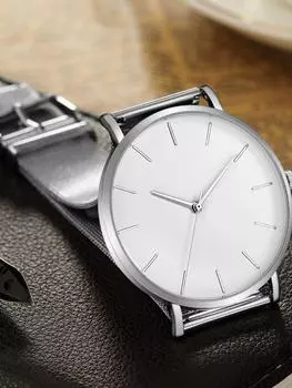 Простые и модные часы Vintage Mesh Belt Ultra-thin FashionLuxury Man Wrist Watches для спорта, бега, бизнеса, работы