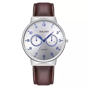 Простые и модные двухглазые цифровые синие игольчатые мужские часы мужские часы с ремешком кварцевые часы обработка часов настройка