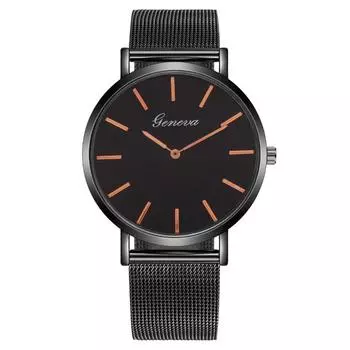 Простые и модные мужские часы Мужские часы с сетчатым ремешком Миланский ремешок Кварцевые часы Мужская модель