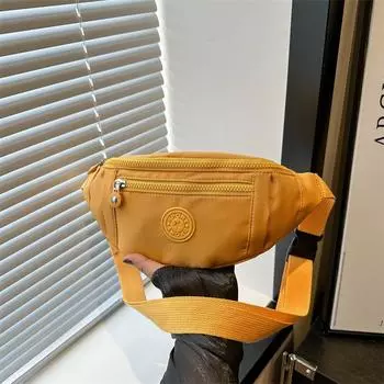 Простые и модные новые мужские и женские поясные сумки Корейская версия модных и простых сумок через плечо, простые и модные сумки-мессенджеры чёрный