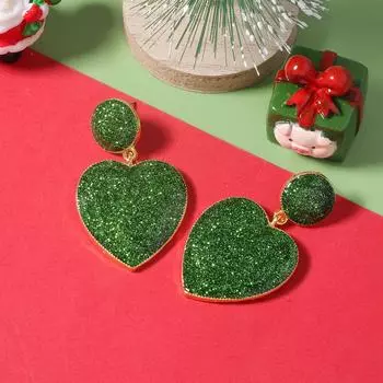 Простые и модные серьги-подвески в виде любви для женщин красный