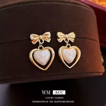 Простые и модные жемчужные серьги из серебра 925 пробы, персонализированные серьги Net Red, модный дизайн в европейском и американском стиле, серьги в стиле ретро 9#