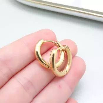 Простые и неискаженные серьги из титановой стали с пряжкой для ушей для мужчин, легкие роскошные модные серьги-кольца из нержавеющей стали 3*18 мм для женщин