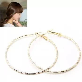 Простые и персонализированные полые серьги с корейской звездой, круглые серьги