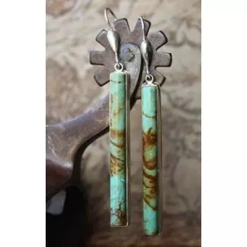 Простые и стильные серьги с бирюзой