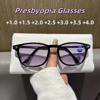 Простые и стильные солнцезащитные очки для пресбиопии, очки двойного назначения для дальних расстояний, с диоптрией до +4,0, защищающей от ультрафиолета +150