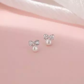 Простые и универсальные серьги-бантики в стиле Fresh Ins для женщин, легкие роскошные серьги принцессы