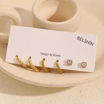 Простые и универсальные серьги из нержавеющей стали с застежками-пряжками, модные женские серьги высокого класса с 18-каратным золотым пигментом из титановой стали 18K