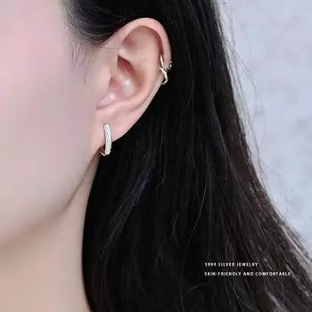 Простые и универсальные серьги-круты, нишевый дизайн, легкие роскошные серьги высокого класса, новый стиль