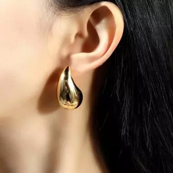 Простые и универсальные серьги, модные и персонализированные крупные серьги-капли с высокой текстурой, серьги-гвоздики.