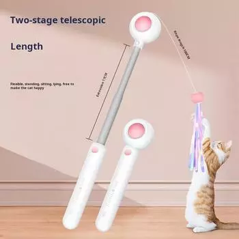 Простые игрушки для кошек для самостоятельного удовольствия, новые интерактивные товары для животных, лазерная палочка для дразнения кошек, сменная выдвижная кошачья мята для котят, перо Tassel replacement head