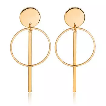 Простые индивидуальные полые серьги с кисточками, темпераментные длинные серьги, модные украшения для ушей золотой