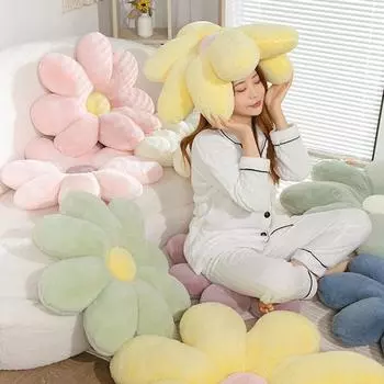 Простые Ins Ветер Солнечный Цветок Милые Лепестки Подушка Диванная Подушка Цветок Гостиная Эркер Украшение Сетка Красный Свет Роскошь