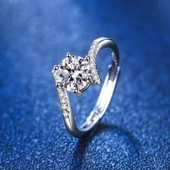 Простые кольца из стерлингового серебра 925 пробы с шестью когтями для женщин, модные ювелирные изделия для свадебной вечеринки, бижутерия, подарки Jz470