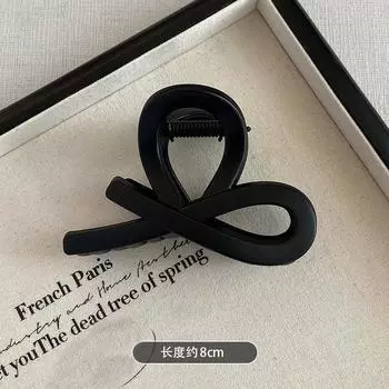 Простые крабики для волос для женщин и девочек, матовые, под черепаху, с бантом, для хвостика, зажимы, заколки, шпильки, аксессуары для волос 8CM