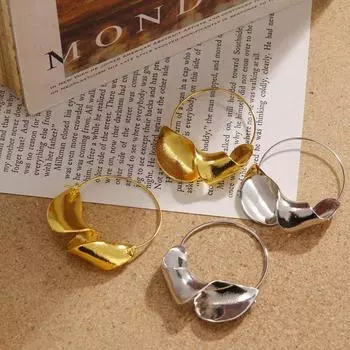 Простые креативные преувеличенные серьги-подвески в стиле ретро, женские индивидуальные геометрические преувеличенные серьги для девочек