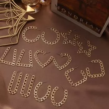 Простые креативные ретро преувеличенные полые круглые серьги-цепочки, женские индивидуальные геометрические серьги для девочек