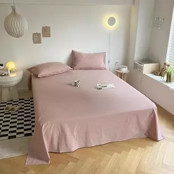 Простые кремовые ветровки цельный спальный голый стиранный хлопковый стеганый одинарный студенческое общежитие одинарное постельное белье двойной кан одинарный 60x110cm [small size not recommended]