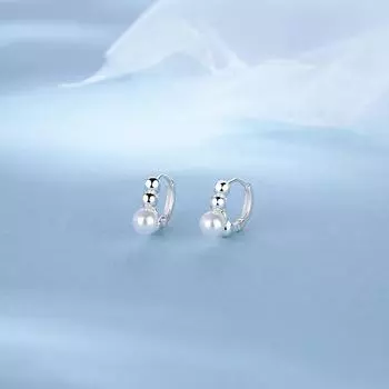Простые круглые серьги с жемчугом, женственные, элегантные, универсальные, высококачественные серьги