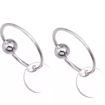 Простые круглые серьги, темперамент, матовые пряжки для ушей, модные серьги в гонконгском стиле