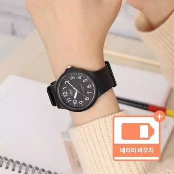Простые, круглые, тихие студенческие часы для экзаменуемых Casio большого размера + ваучер на замену батарейки