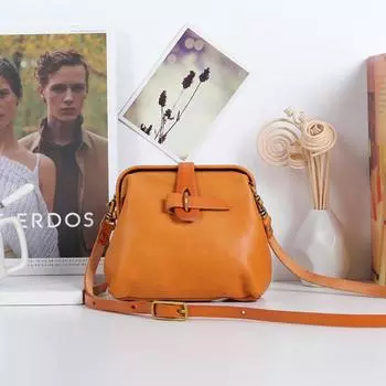 Простые маленькие сумки через плечо Johnature из натуральной кожи для женщин, однотонная универсальная винтажная сумка через плечо из натуральной мягкой яловой кожи зелёный