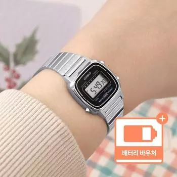 Простые металлические цифровые женские модные часы Casio