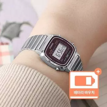 Простые металлические цифровые женские модные часы Casio