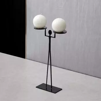 Простые металлические геометрические линии абстрактные креативные персонажи доверительные украшения модель комнаты гостиная ароматерапия подсвечник аксессуары