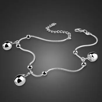 Простые милые ножные браслеты с яблоком для девочек, 100% стерлинговое серебро 925 пробы, женские украшения для ног, пляжные сандалии босиком, браслет на лодыжке