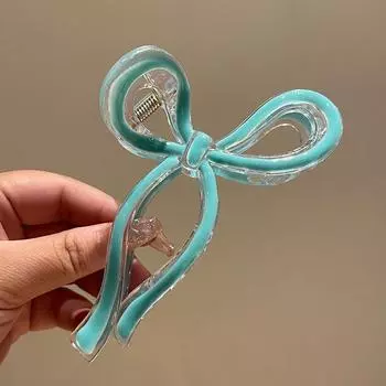 Простые многоцветные универсальные полые стримерные банты из пластика, аксессуары для волос для женщин и девочек, небольшие подарки на день рождения