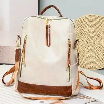 Простые многофункциональные рюкзаки большой вместимости, высококачественный кожаный рюкзак Mochilas, роскошный дизайнерский брендовый женский рюкзак чёрный