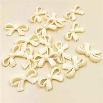 Простые модные акриловые серьги ручной работы своими руками, ожерелье, изготовление макарон, цвет 20 шт., ювелирные изделия, аксессуары, кремовые бусины, бант, вертикальное отверстие абрикосовый