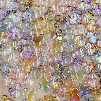 Простые модные аксессуары для ожерелья Материал из бисера Модный акрил 5 шт. Цепочка для мобильного телефона AB Цветной браслет Вишневый свободный бисер Изысканные ювелирные изделия розовый