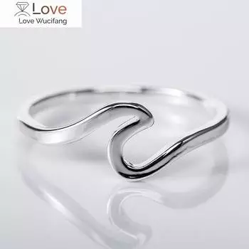 Простые модные дизайны кольца с морской волной, кольцо из сплава Ocean Surf, розовое золото, серебряный цвет, ювелирные изделия для женщин, подарок серферу 5