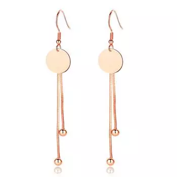 Простые, модные, индивидуальные, круглые серьги-торты, женские преувеличенные средние и длинные серьги с бахромой, серьги.