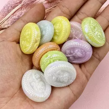 Простые модные креативные 23,3*27,7 мм модные бусины в виде розовых цветов акриловые подвески DIY ювелирные аксессуары для браслета ожерелья изготовление подвесок 10 шт. оранжевый