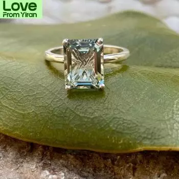 Простые модные квадратные белые сапфировые кольца для женщин, винтажные роскошные серебряные кольца для свадьбы, помолвки, вечеринки, ювелирные изделия, подарки 10