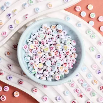 Простые модные материалы для самостоятельного изготовления, модные брелки ручной работы, ожерелье, браслет, плоские круглые акриловые серьги, аксессуары для изготовления ювелирных изделий 6,5 мм, 40 шт.