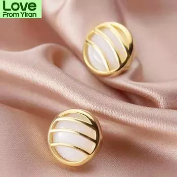 Простые модные металлические серьги-гвоздики, новые корейские стильные подвески, оптовая продажа ювелирных изделий