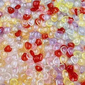 Простые модные ожерелья, ювелирные изделия, аксессуары, браслеты, капли воды, 100 шт., свободные бусины, изготовление украшений своими руками из акрила 10,8*12,2 мм, модные серьги-лепестки разноцветный