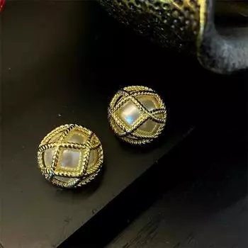 Простые модные полые жемчужные серьги-гвоздики, новый корейский стиль, оптовая продажа ювелирных изделий Brincos