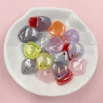 Простые модные серьги-шпильки, браслет, кулон 13,5*14,8 мм для изготовления ювелирных изделий, лепестки цветов, аксессуары «сделай сам», 20 шт., очаровательные бусины, изысканные ювелирные изделия разноцветный