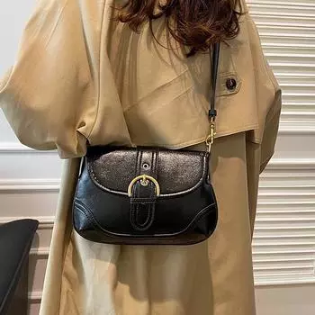 Простые модные сумки из искусственной кожи с квадратным замком, прочные классические сумки класса люкс высокого качества через плечо