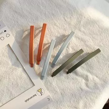 Простые модные заколки для волос сбоку для женщин и девочек, базовые фиксированные заколки для волос, цветные матовые аксессуары для волос