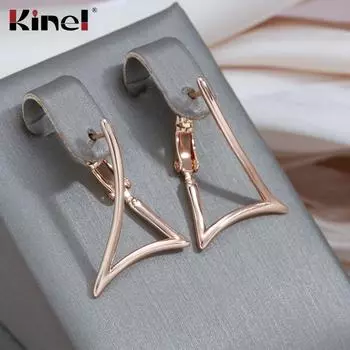Простые модные женские треугольные серьги Kinel