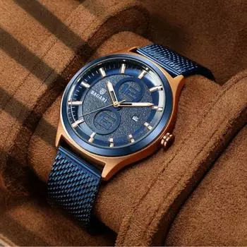 Простые мужские часы с поддельным глазом, декоративные часы