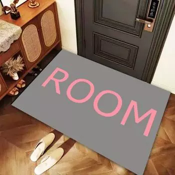 Простые надписи Кристальный бархат Входные напольные коврики Бытовые Входная дверь Нескользящие коврики для ног Грязеотталкивающие и простые в уходе Ковровые коврики 40*60cm