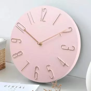 Простые настенные часы в скандинавском стиле, 8 дюймов, бесшумные, не тикающие, без перфорации, модные настенные часы, подходящие для кухни, спальни, украшения дома 8 inch